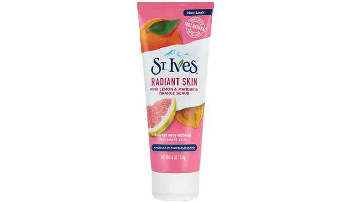 St Ives Radiant Skin Pink Lemon & Mandarin Orange Face Scrub, harga produk st ives