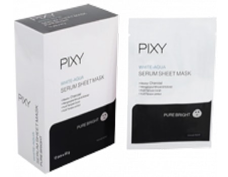 Pixy White-Aqua Serum Sheet Mask Charcoal, produk pixy untuk berminyak dan berjerawat