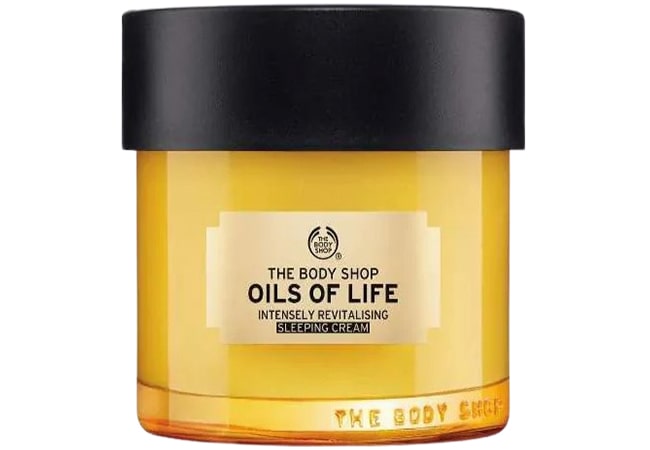 The Body Shop Oils Of Life Night Cream, krim malam untuk mengecilkan pori-pori