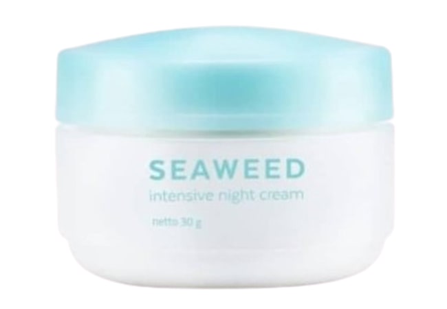 Wardah Seaweed Intensive Night Cream, krim malam untuk kulit sensitif