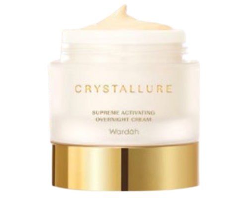 Wardah Crystallure Supreme Activating Overnight Cream, pelembab wardah untuk kulit berminyak