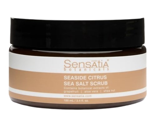 Sensatia Botanicals Seaside Citrus Sea Salt Scrub, lulur lokal yang bagus untuk mencerahkan