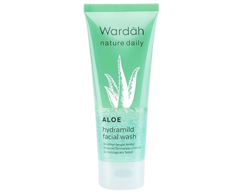 Wardah Nature Daily Aloe Hydramild Facial Wash, Facial Wash Untuk Kulit Sensitif