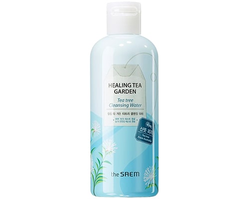 The Saem Healing Tea Garden Tea Tree Cleansing Water, Micellar Water Non Alkohol Untuk Kulit Berminyak dan Berjerawat