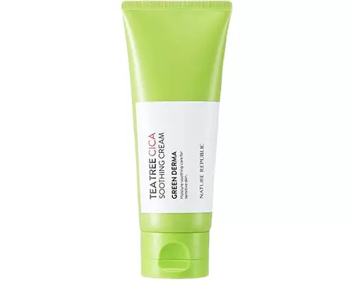 Moisturizer Untuk Kulit Normal to Oily, Nature Republic Green Derma Tea Tree Cica Soothing Cream